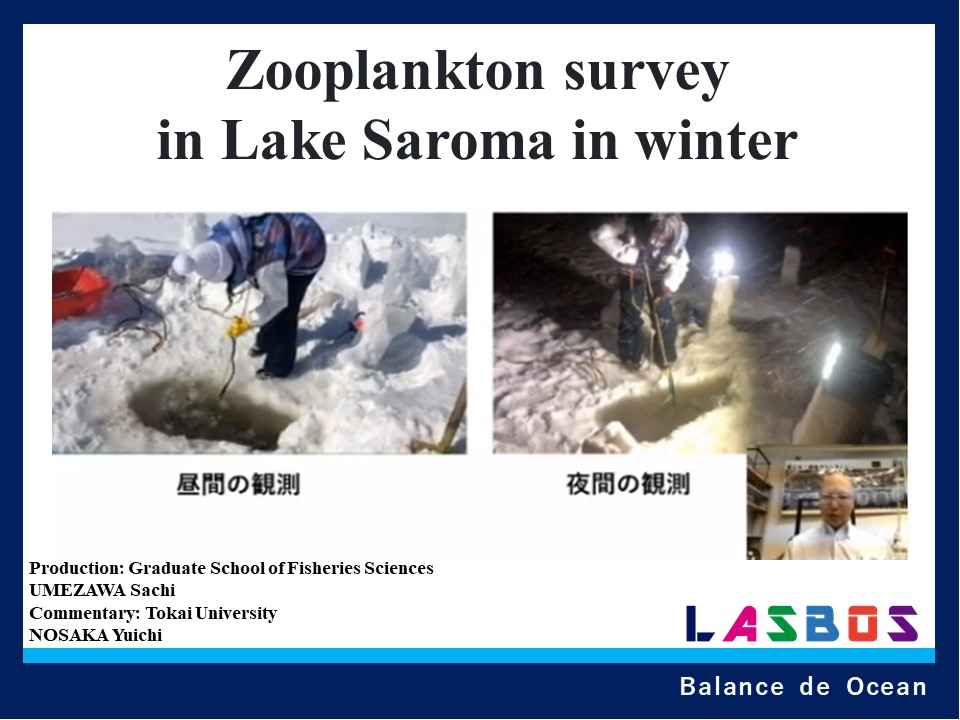 Zooplankton survey 
in Lake Saroma in winter
