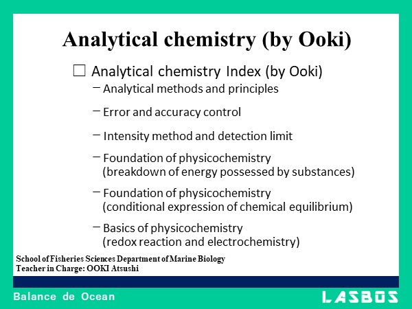 Analytical chemistry