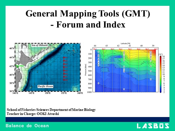General Mapping Tools (GMT)- Forum and Index 