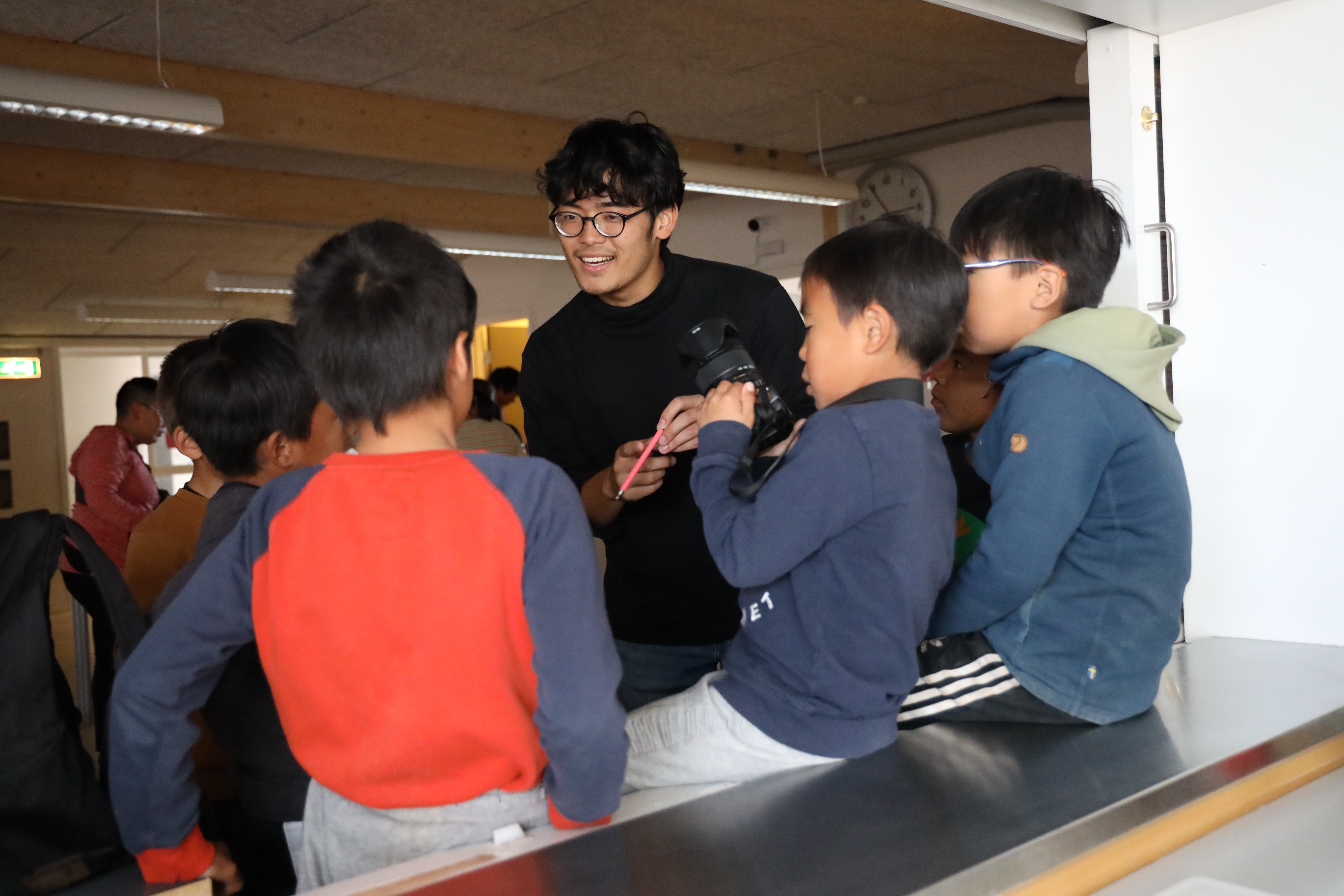 ワークショップに来た子供たち