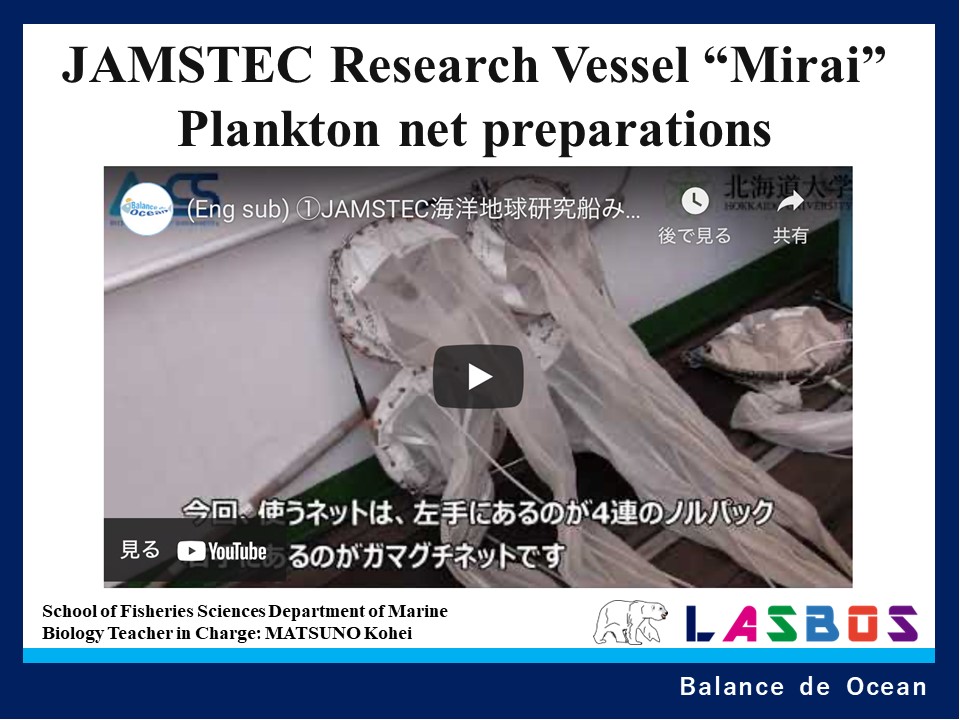 Plankton net preparations