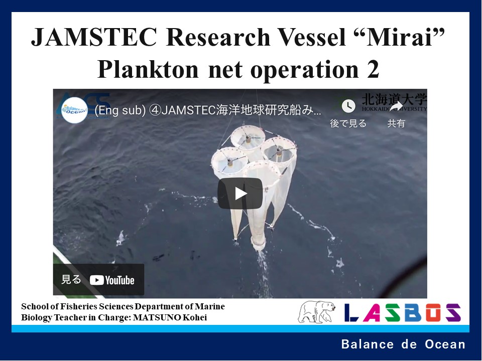 Plankton net operation 2