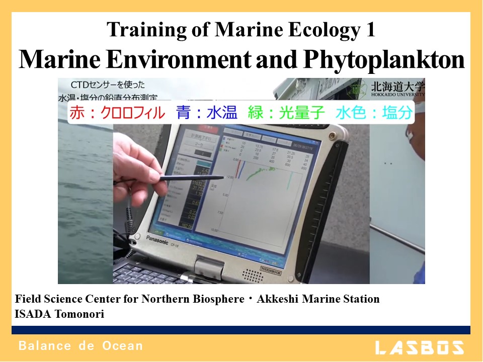 Training of Marine Ecology 1: Marine Environment and Phytoplankton