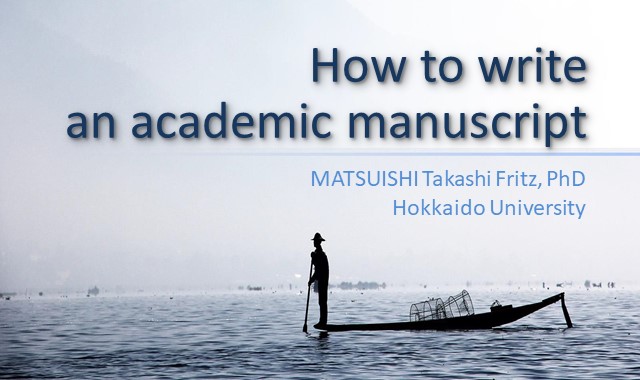 How to write an academic manuscript