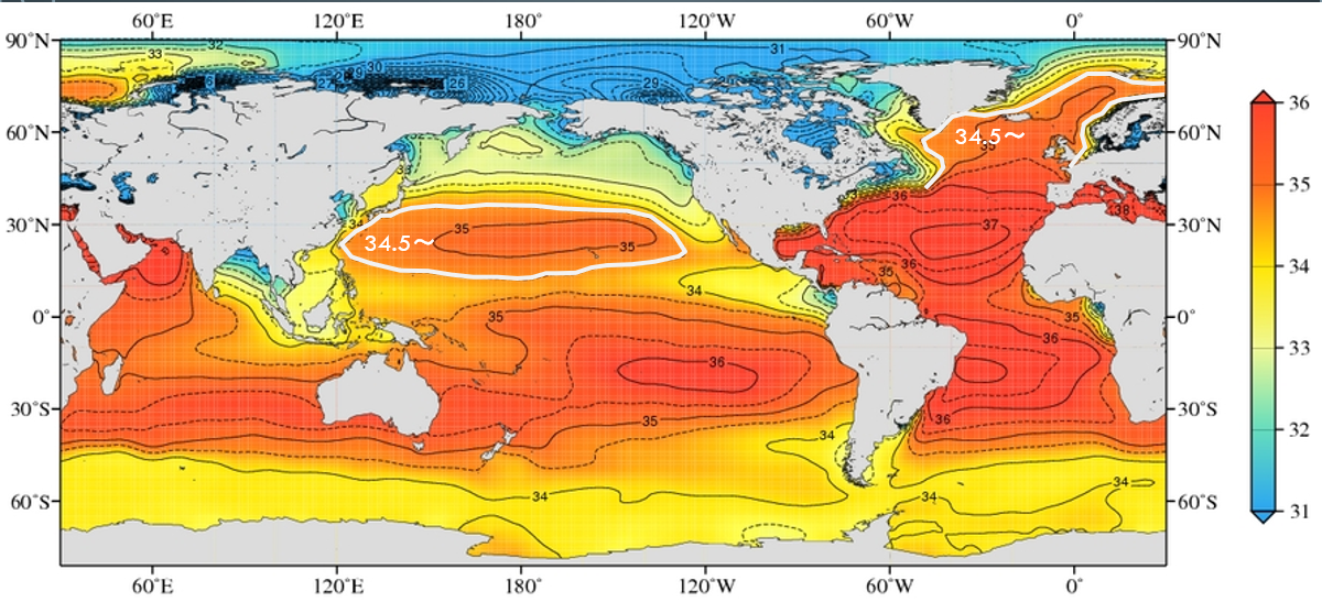 北大西洋は40年前に比べて暖かく、酸性が高まっている