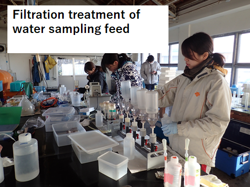 filtration treatment of water sampling feed